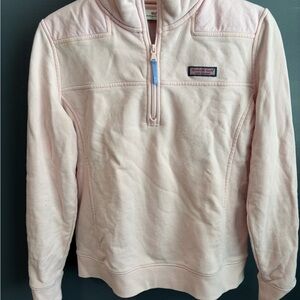 Vineyard Vines Light Pink Quarter-Zip Pullover